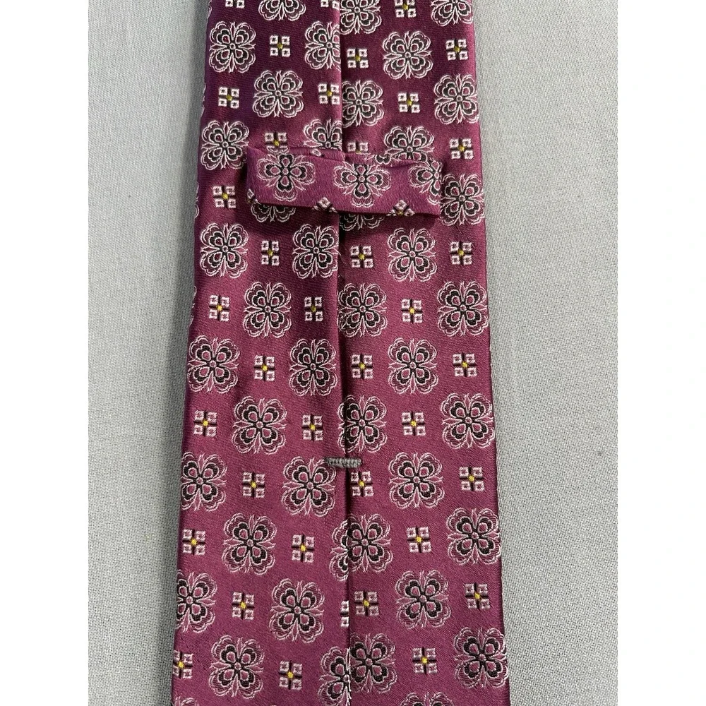Ermenegildo‎ Zegna Floral Burgundy Men's  Dress Tie